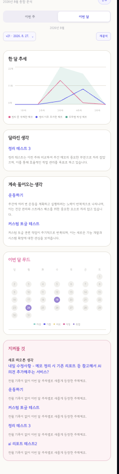 MindBrew 월간 리포트 예시